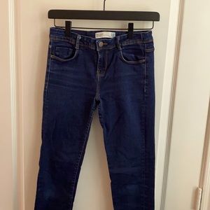 Zara dark blue skinny jeans